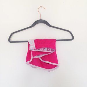 Girls Pink Logo Waist Mesh Dolphin Shorts Size 10